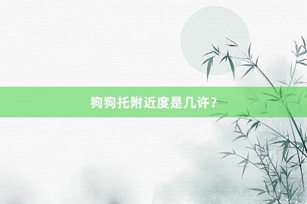 狗狗托附近度是几许？